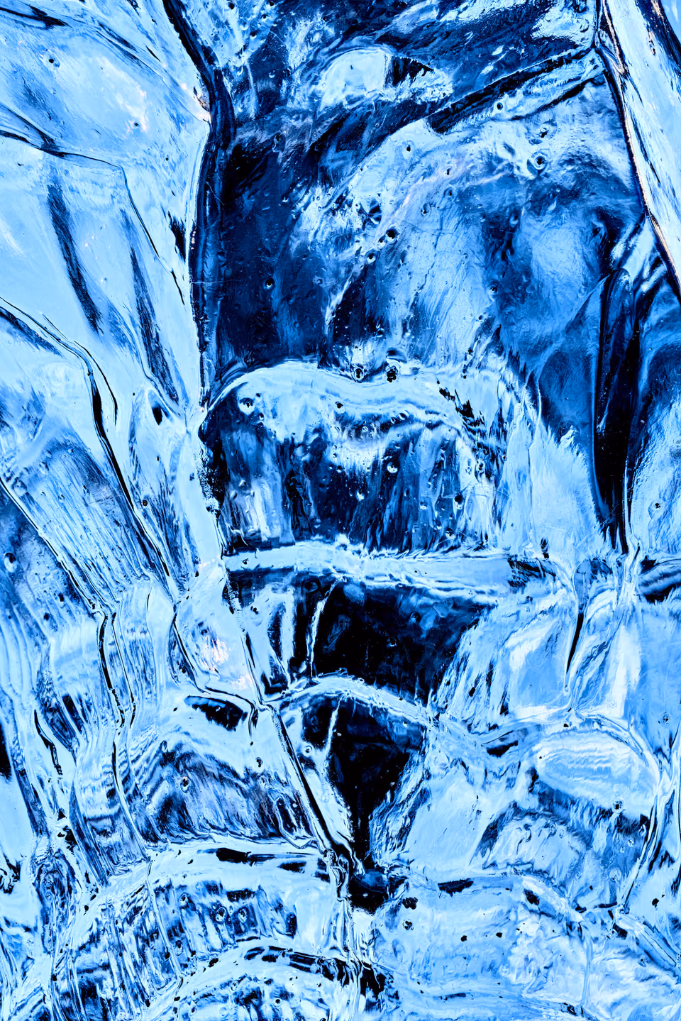 ice crystals on a blue background
