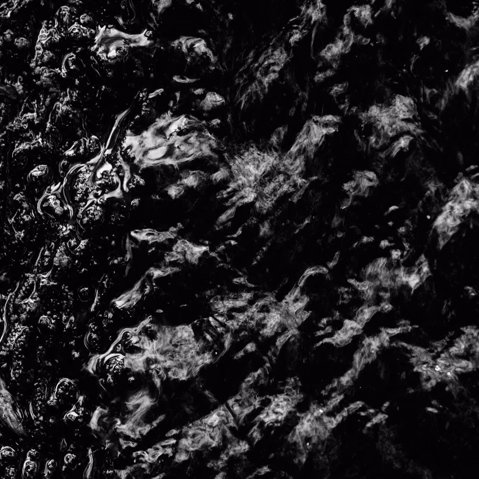 black and white photo of a black and white rock
